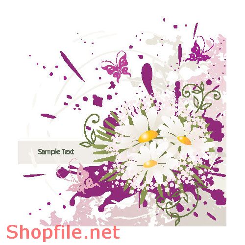 Hình nền hoa vector đẹp