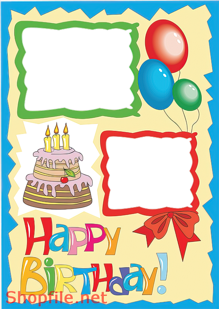 Khung hình sinh nhật Màu xanh  Sinh nhật Nha Trang