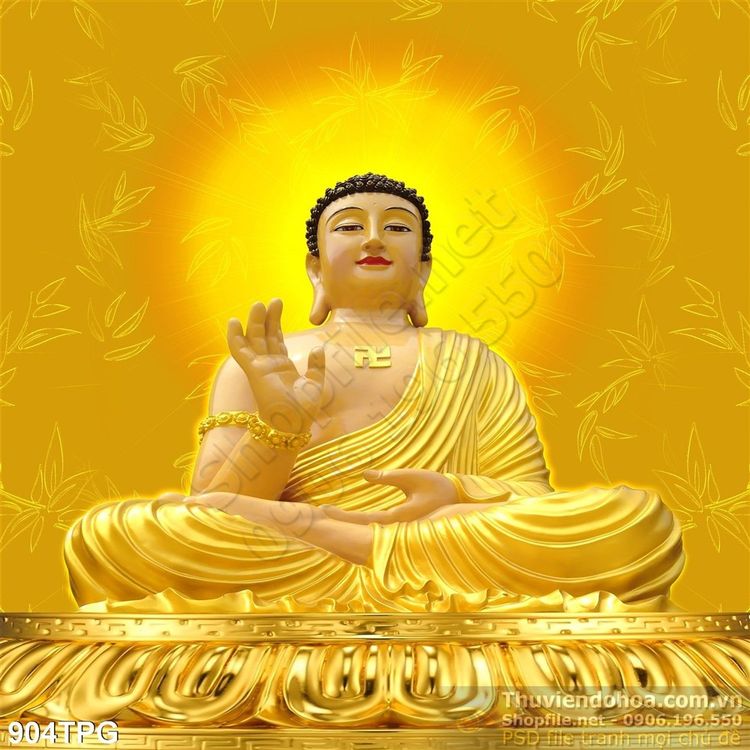 Tranh Tượng Phật Tổ Như Lai Bằng Vàng