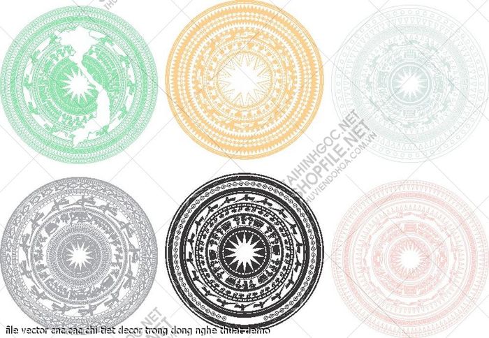 file vector cnc cac chi tiet decor trong dong nghe thuat