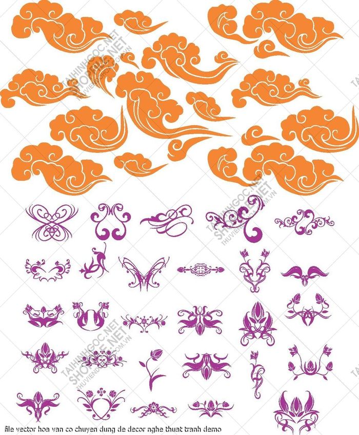 file vector hoa van co chuyen dung de decor nghe thuat tranh