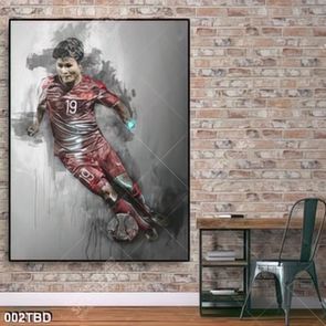 Tranh cầu thủ Quang Hải đẹp nghệ thuật