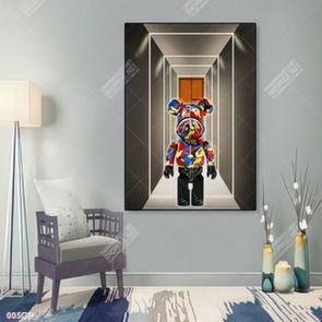 File tranh gấu bearbrick decor trang trí tường đẹp