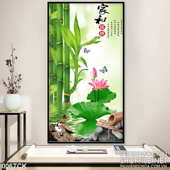 Tranh hoa sen spa