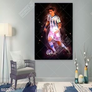 Tranh cầu thủ Rio de janeiro dẫn bóng tuyệt đẹp