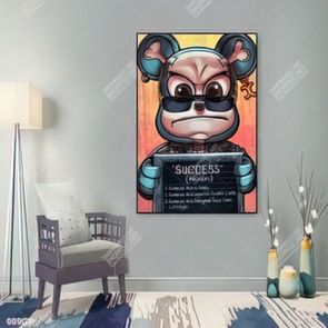 Tranh treo tường gấu bearbrick chất lượng cao