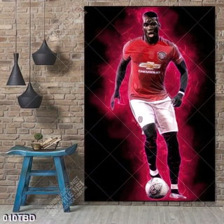 Tranh cầu thủ da màu Poul Pogba treo tường