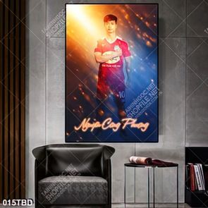 Tranh cầu thủ đá bóng Nguyễn Công Phượng đẹp ấn tượng