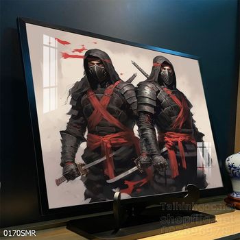 Mẫu tranh chiền binh Samurai décor trang trí tường đẹp độc đáo