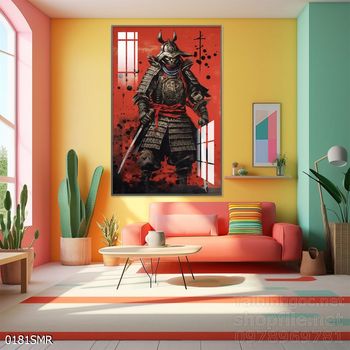 Mẫu tranh Samurai trang trí tường nhà