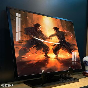 Mẫu tranh chiền binh Samurai décor trang trí tường đẹp độc đáo