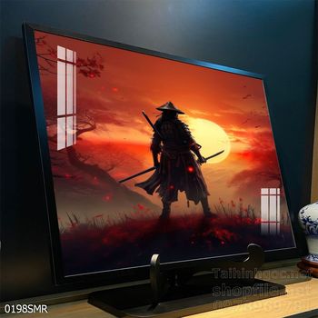 Mẫu tranh Samurai đẹp decor trang trí tường