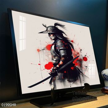 Tranh nghệ thuật deor trang trí tường nhà chiến binh Samurai huyền thoại