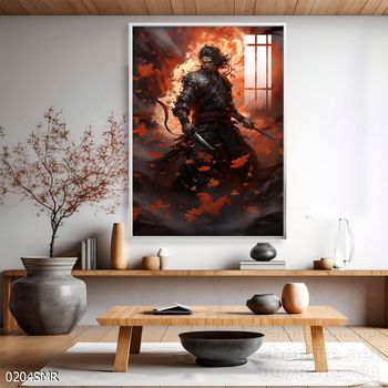 Mẫu tranh Samurai trang trí tường nhà