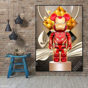 Tranh treo tường  gấu bearbrick đẹp độc đáo