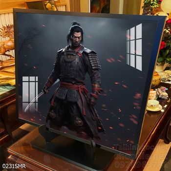 Mẫu tranh Samurai trang trí tường nhà