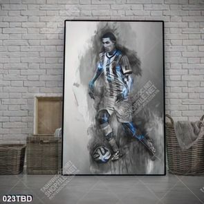 Tranh cầu thủ nổi tiếng Rio de janeiro dẫn bóng siêu đẹp