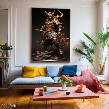 Mẫu tranh Samurai trang trí tường nhà