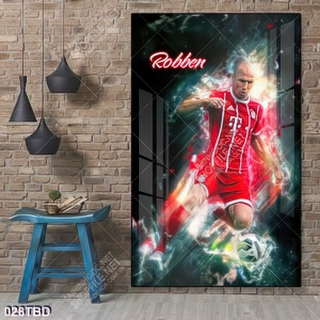 Tranh cầu thủ đá bóng Robben đẹp ấn tượng