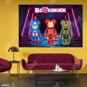Tranh treo tường gấu bearbrick chất lượng cao
