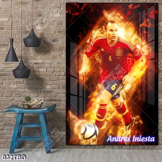 Tranh cầu thủ Andres Iniesta