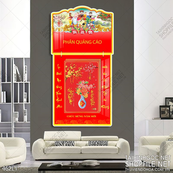 File PSD lịch tết Phúc Lộc Thọ treo tường đón xuân mới