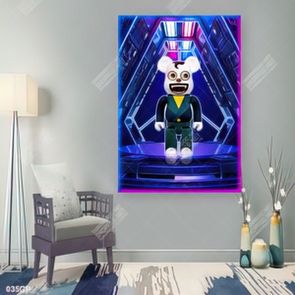 File tranh gấu bearbrick decor trang trí tường đẹp