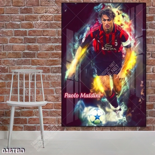 Tranh cầu thủ đá bóng Paolo Maldini
