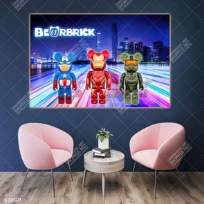 Tranh treo tường gấu bearbrick chất lượng cao