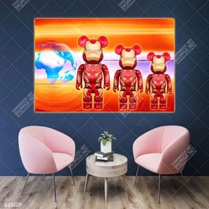 Tranh treo tường gấu bearbrick đẹp độc đáo