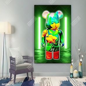 Tranh file gốc gấu bearbrick đẹp ấn tượng