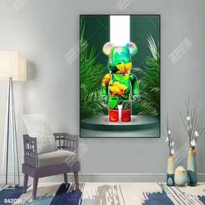 Tranh treo tường  gấu bearbrick đẹp độc đáo