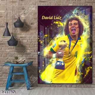 Tranh cầu thủ đá bóng David Luiz