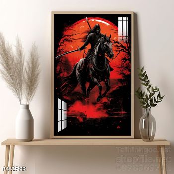 Mẫu tranh chiền binh Samurai décor trang trí tường đẹp độc đáo