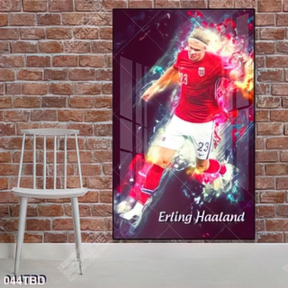 Tranh cầu thủ đá bóng nổi tiếng Erling Haaland