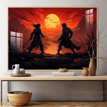 Mẫu Tranh chiến binh Samurai huyền thoại
