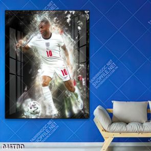Tranh cầu thủ đá bóng Raheem Sterling