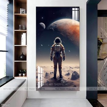Tranh phi hành gia đẹp