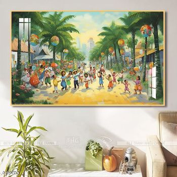 Tranh phong cảnh làng quê Việt Nam