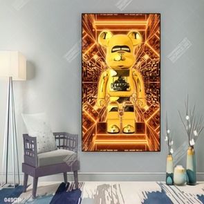 Tranh gấu bearbrick treo tường nổi bật