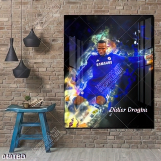 Tranh cầu thủ đá bóng Didier Drogba treo tường