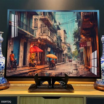 Tranh làng quê treo tường