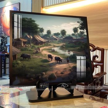 Tranh làng quê Việt Nam treo tường trang trí