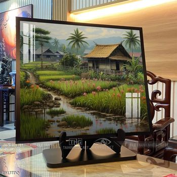 Tranh phong cảnh làng quê tuyệt đẹp