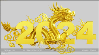 File PSD hình rồng vàng 2024