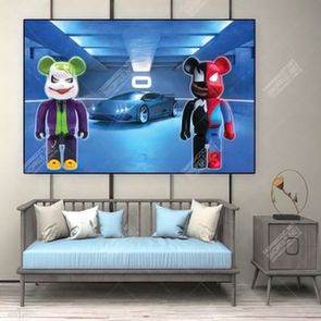 File tranh gấu bearbrick decor trang trí tường đẹp
