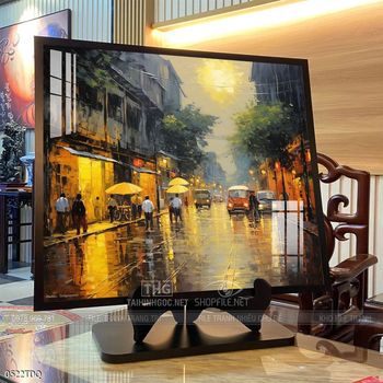 Tranh làng quê Việt Nam treo tường trang trí