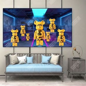 Tranh gấu bearbrick treo tường nổi bật