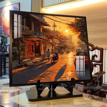 Tranh làng quê phong cảnh yên bình