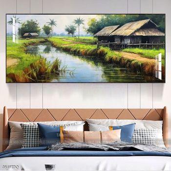 Tranh phong cảnh làng quê tuyệt đẹp